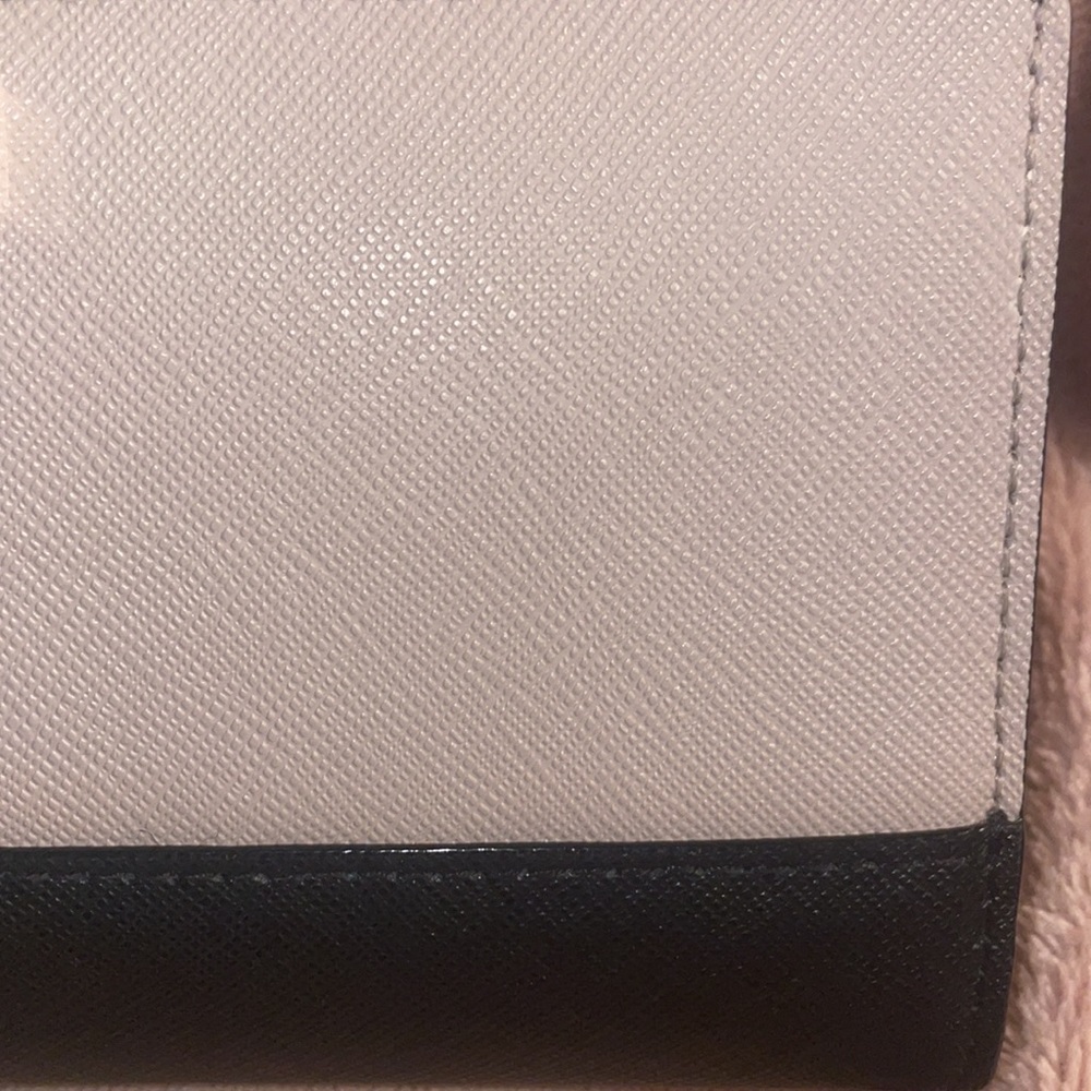 Kate Spade Large Slim Bifold Wallet - mauve/muted pink and black - Picture 2 of 15